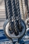 Picture of TARRED NAUTICAL ROPE AND PULLEY-SAN FRANCISCO-CALIFORNIA-USA