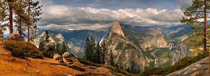 Picture of PANORAMIC VIEW ACROSS YOSEMITE NATIONAL PARK TO HALF DOME IN CALIFORNIA