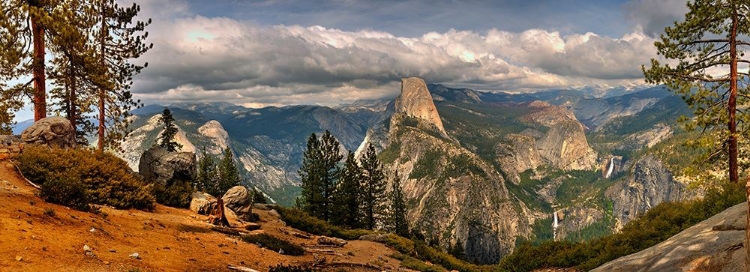 Picture of PANORAMIC VIEW ACROSS YOSEMITE NATIONAL PARK TO HALF DOME IN CALIFORNIA