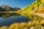 Picture of COLORADO-SAN JUAN MOUNTAINS CRYSTAL LAKE REFLECTION IN AUTUMN 