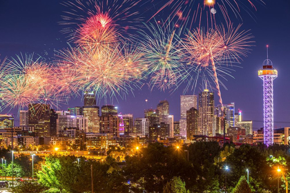Picture of COLORADO-DENVER FIREWORKS OVER CITY ON JULY 4TH