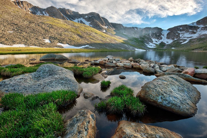Picture of SUMMIT LAKE NEAR THE TOP OF MT EVANS IN THE COLORADO ROCKY MOUNTAINS