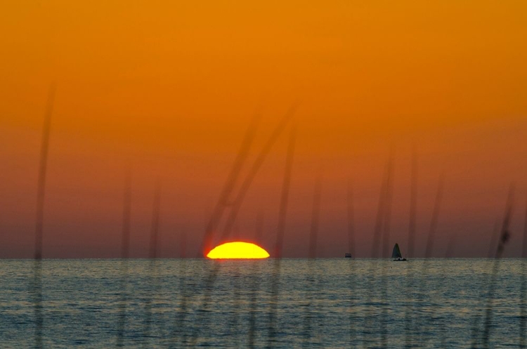 Picture of FLORIDA-SARASOTA-SIESTA KEY-ORANGE SUNSET