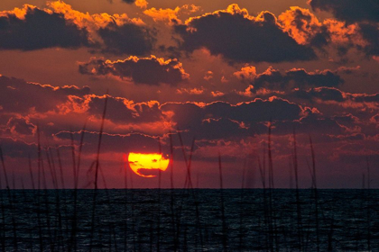 Picture of FLORIDA-SARASOTA-CRESCENT BEACH-SIESTA KEY-CLOUDY SUNSET