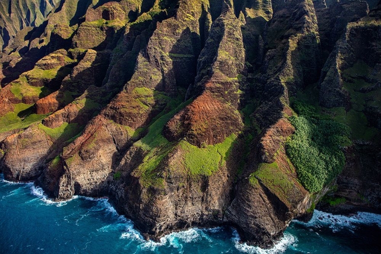 Picture of AERIAL VIEW OF THE NAPALI COASTLINE IN KAUAI-HAWAII-USA