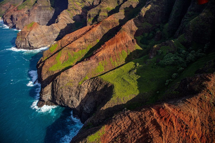 Picture of AERIAL VIEW OF THE NAPALI COASTLINE IN KAUAI-HAWAII-USA