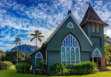Picture of HISTORIC WAIOLI HUIIA CHURCH IN HANALEI IN KAUAI-HAWAII-USA