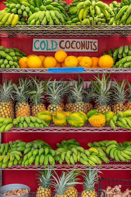 Picture of FRESH FRUIT AT THE MARKET-KAUAI-HAWAII-USA