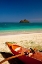 Picture of HAWAII-OAHU-LANIKAI BEACH WITH TROPICAL BLUE WATER AND ISLANDS OFF SHORE