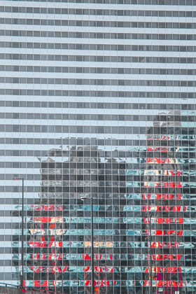 Picture of SHOT FROM THE CHICAGO RIVER IN DOWNTOWN CHICAGO-REFLECTIONS OF CITY SKYLINE