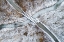 Picture of AERIAL VIEW OF WINTER FOREST-BRIDGE-AND CREEK STEPHEN A FORBES STATE PARK-MARION COUNTY-ILLINOIS