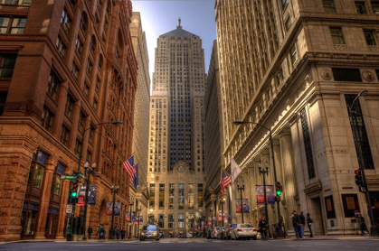 Picture of LASALLE STREET IN DOWNTOWN CHICAGO ILLINOIS