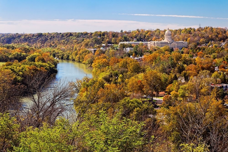 Picture of STATE CAPITAL BUILDING IN AUTUMN-FRANKFORT-KENTUCKY