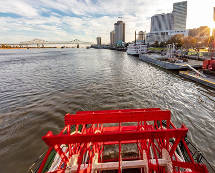 Picture of PADDLE WHEEL IN MOTION ON THE HISTORIC STEAMBOAT THE NATCHEZ IN NEW ORLEANS-LOUISIANA-USA