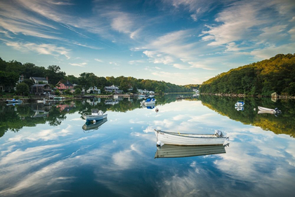 Picture of NEW ENGLAND-MASSACHUSETTS-CAPE ANN-GLOUCESTER-ANNISQUAM-LOBSTER COVE-REFLECTIONS