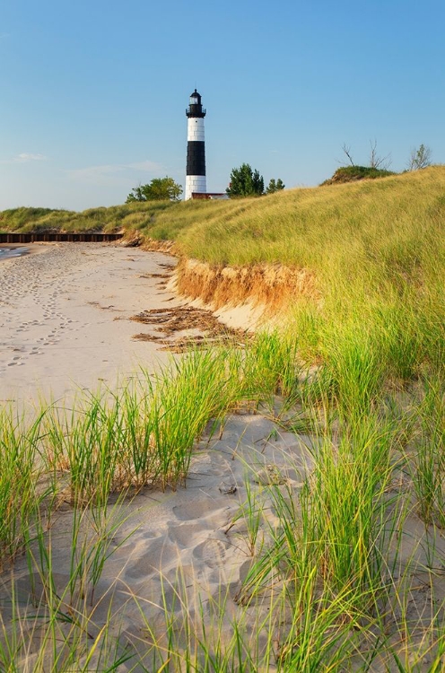 Picture of BIG SABLE POINT LIGHTHOUSE ON THE EASTERN SHORE OF LAKE-MICHIGAN LUDINGTON STATE PARK-MICHIGAN