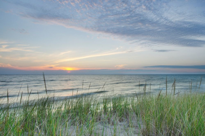 Picture of LUDINGTON STATE PARK-MICHIGAN SUNSET ON THE EASTERN SHORE OF LAKE-MICHIGAN