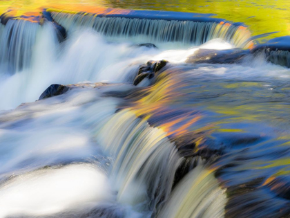 Picture of US-MICHIGAN-UPPER PENINSULA WATER FLOWING OVER BOND FALLS WITH REFLECTIONS