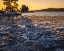 Picture of MINNESOTA-LAKE SUPERIOR LAKE ICE AT SUNSET 