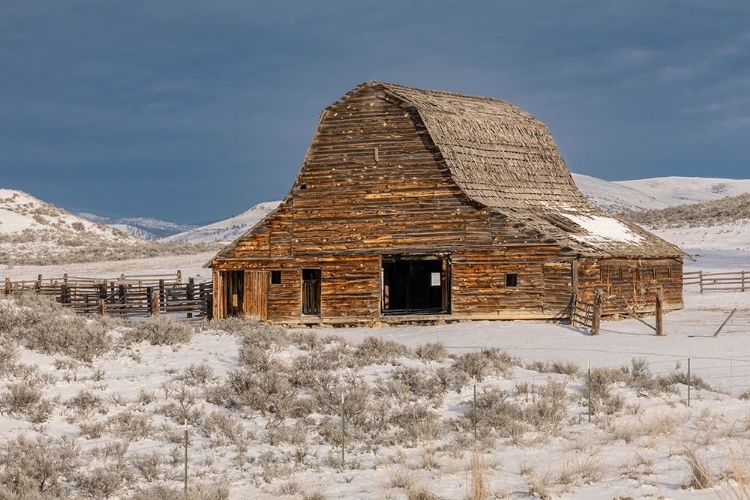 Picture of BARN IN WINTER-MONTANA