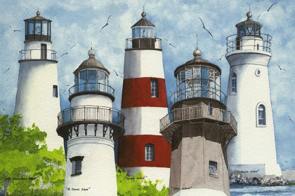 Picture of ALL FIVE GEORGIA LIGHTHOUSES