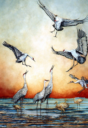 Picture of FLYING SANDHILL CRANES