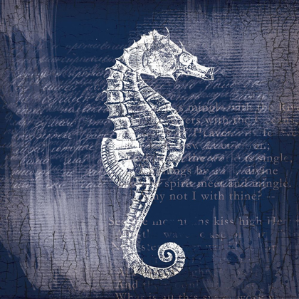 Picture of SEA HORSE ON BLUE