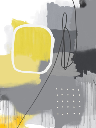 Picture of MODERN ABSTRACT YELLOW GREY 1