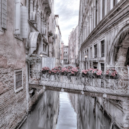 Picture of SMALL BRIDGE OVER NARROW CANAL-VENICE-ITALY