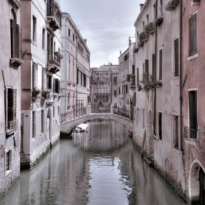 Picture of OLD BUILDINGS WITH SMALL BRIDGE OVER NARROW CANAL-VENICE-ITALY