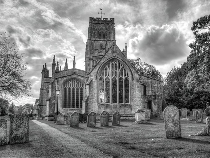 Picture of OLD CHURCH IN NORTHLEACH TOWN-COTSWOLDS-UK