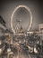 Picture of NIGHT SHOT OF LONDON STREET WITH MILLENNIUM WHEEL IN BACKGROUND