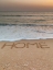 Picture of SAND WRITING - WORD HOME WRITTEN ON BEACH
