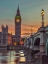 Picture of WESTMINSTER BRIDGE AND BIG BEN FROM THAMES PROMENADE-LONDON-UK
