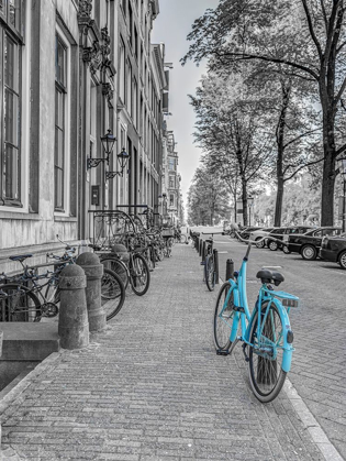 Picture of BICYCLE PARKED ON THE SIDEWALK-AMSTERDAM
