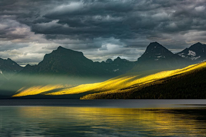 Picture of LAKE MCDONALD AT SUNSET IN SUMMER-GLACIER NATIONAL PARK-MONTANA