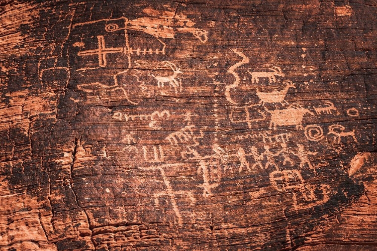 Picture of PETROGLYPHS AT THE MOUSES TANK-VALLEY OF FIRE STATE PARK-NEVADA-USA