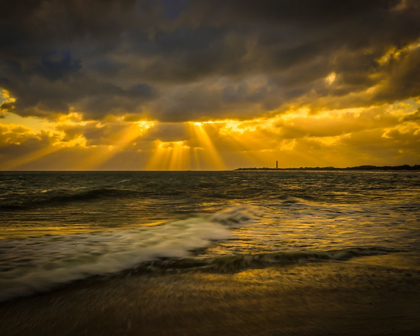 Picture of NEW JERSEY-CAPE MAY NATIONAL SEASHORE SUNSET ON OCEAN SHORE 