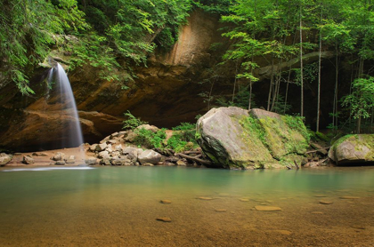 Picture of OLD MANS CAVE LOWER FALLS-HOCKING HILLS STATE PARK-OHIO