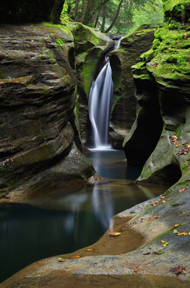 Picture of ROBINSON FALLS-ALSO KNOWN AS CORKSCREW FALLS-CARVES THROUGH A SMALL GORGE OF BLACK HAND SANDSTONE