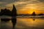 Picture of OREGON-BANDON BEACH-WIZARDS HAT-SUNSET-SUN STAR