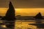 Picture of OREGON-BANDON BEACH WIZARDS HAT FORMATION AT SUNSET 