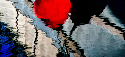Picture of OREGON-CHARLESTON ABSTRACT REFLECTION OF BUOYS ON COMMERCIAL FISHING BOAT