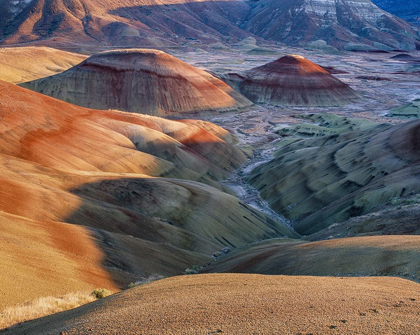 Picture of PAINTED HILLS AT JOHN DAY FOSSIL BEDS NATIONAL MONUMENT-OREGON