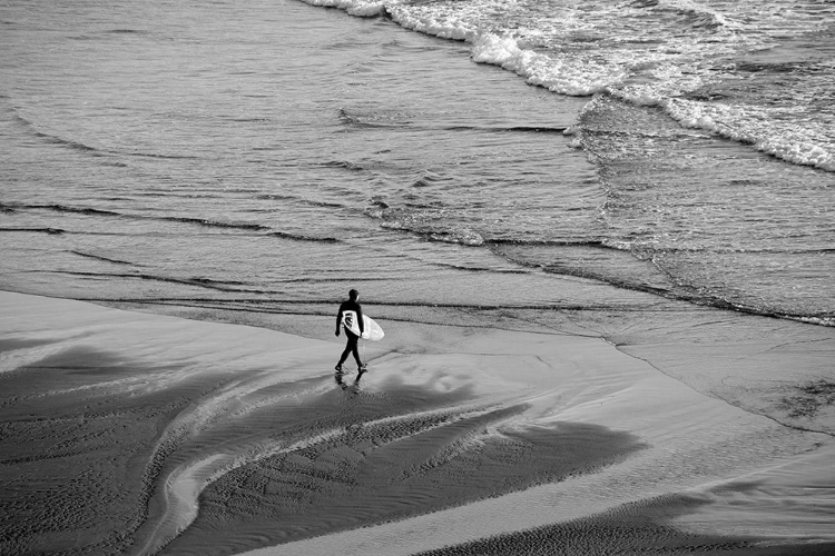 Picture of OR-OREGON COAST-ECOLA STATE PARK-INDIAN BEACH-GOING SURFING