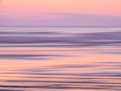 Picture of OREGON-CANNON BEACH AND A DREAMY VIEW OF THE BEACH AT LOW TIDE AT SUNSET