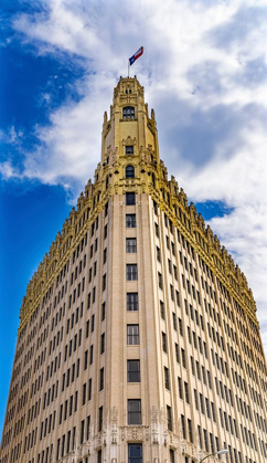 Picture of EMILY MORGAN WEST HOTEL TEXAS FLAG NEXT TO ALAMO-SAN ANTONIO-TEXAS EMILY WEST-YELLOW ROSE OF TEXAS