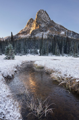 Picture of FRESH AUTUMN SNOW ON LIBERTY BELL MOUNTAIN AND MEADOWS OF WASHINGTON STATE PASS