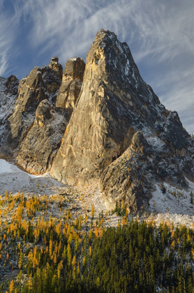 Picture of LIBERTY BELL MOUNTAIN EARLY WINTERS SPIRES-AND GOLDEN AUTUMN LARCHES