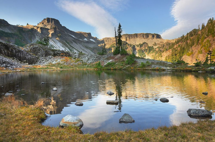 Picture of HEATHER MEADOWS IN AUTUMN TABLE MOUNTAIN IS IN THE DISTANCE 